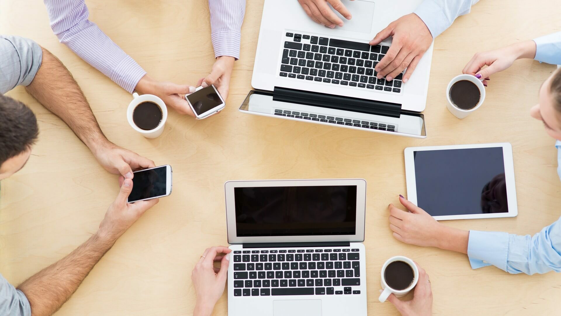 Business people meeting at table